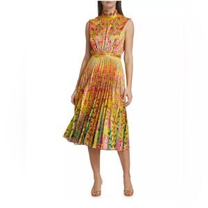 Saloni Tie-Back Midi-Dress size 0